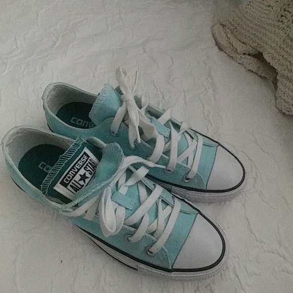 womens aqua converse shoes